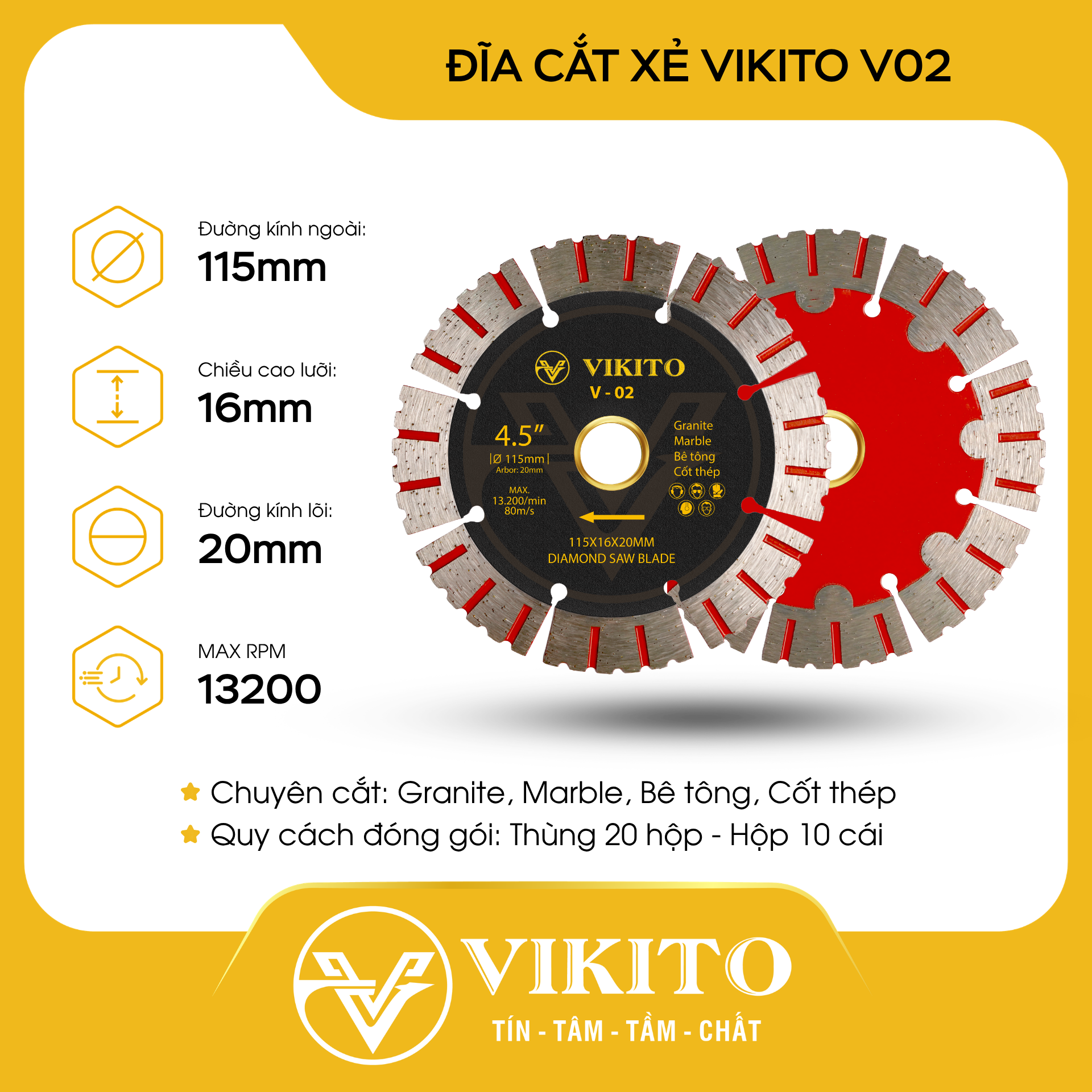 Đĩa cắt xẻ VIKITO V02